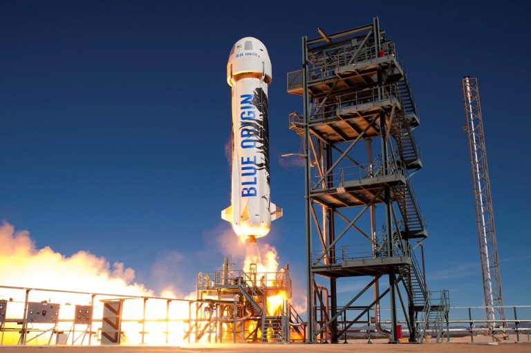 Blue Origin, the private space company owned by billionaire Jeff Bezos, has released video of the April 2 launch and landing of its prototype reusable rocket.