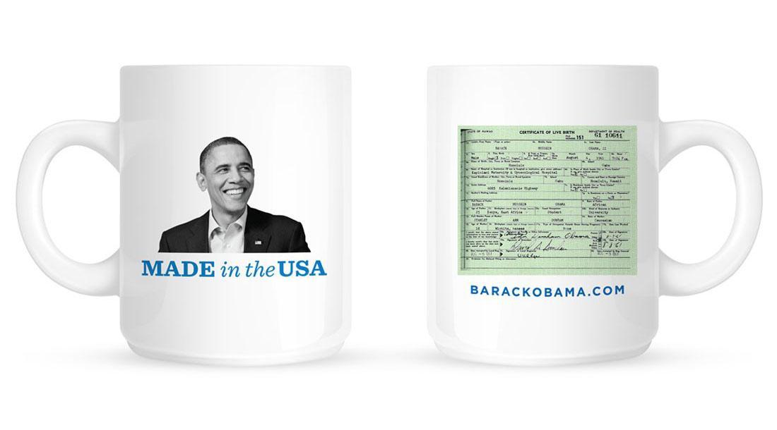 Team Obama sells Birth Certificate mugs
