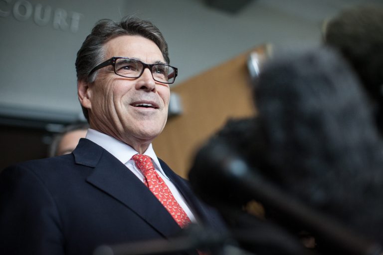 Texas Gov. Rick Perry was barraged with sexually explicit questions at Dartmouth University on Sunday by students who oppose his stances on homosexuality and gay marriage. (AP/Tamir Kalifa)