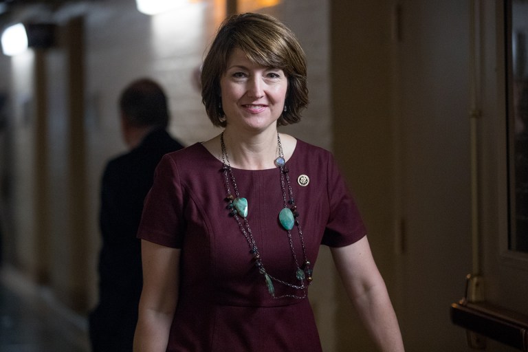 Rep. Cathy McMorris Rodgers to be nominated as President-elect Trump's pick for secretary of the interior, according to multiple reports. (AP Photo/Andrew Harnik)