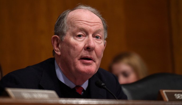 Sen. Lamar Alexander read aloud comments the Democrats made four years ago during President Obama's administration that called quick confirmation of board nominees as important to the nation's economy. (AP Photo/Susan Walsh)