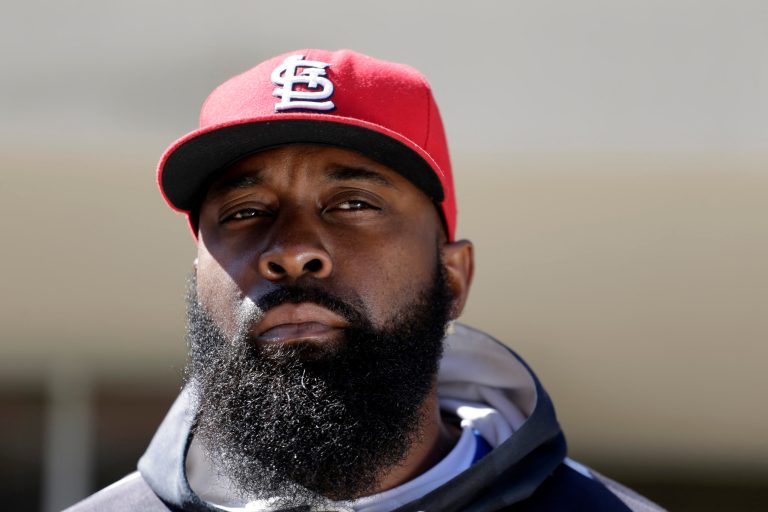 Michael Brown Sr., the father of Michael Brown, listens during a news conference Thursday, April 23, 2015, in Clayton, Mo. (AP Photo/Jeff Roberson)