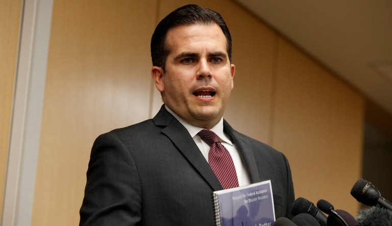 Puerto Rico Gov. Ricardo Rossello said in his letter to congressional leadership that the Treasury told him last week it wanted to cut the aid fund from $4.9 billion to $2.065 billion and impose special terms and conditions. (AP Photo/Evan Vucci)