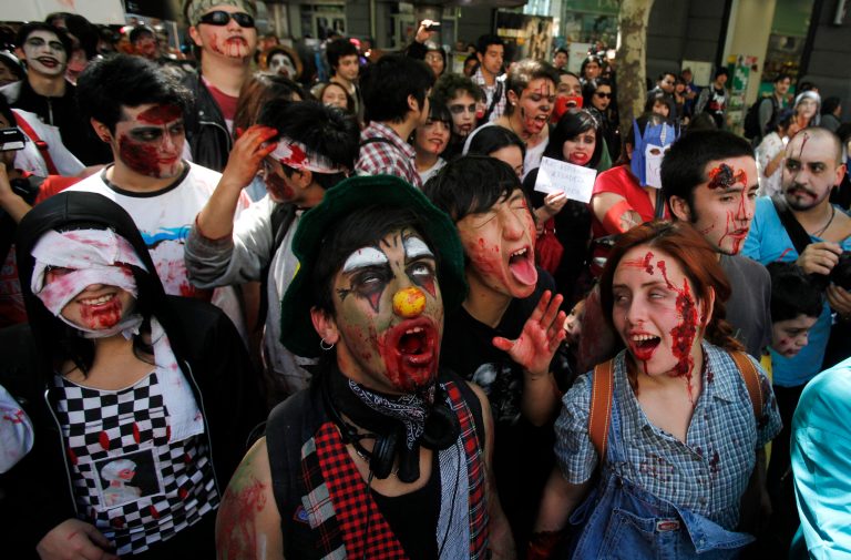 What would you do to survive a zombie apocalypse, and where would you go? (AP Photo/Luis Hidalgo)