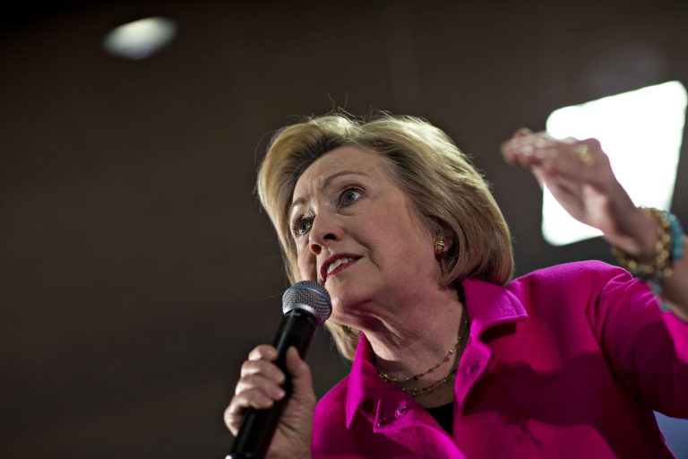 Hillary Clinton racked up financial support from major pharmaceutical firms in the first three quarters of 2015. (Daniel Acker/Bloomberg)