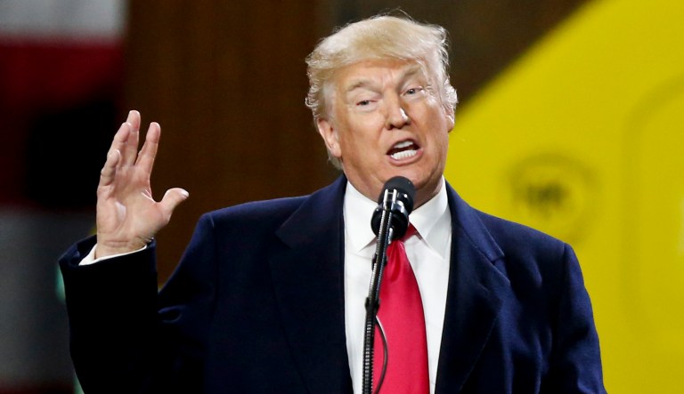 President Trump has made 2,140 false or misleading claims during his first year in office, according to the Washington Post's Fact Checker database. (AP Photo/Keith Srakocic)