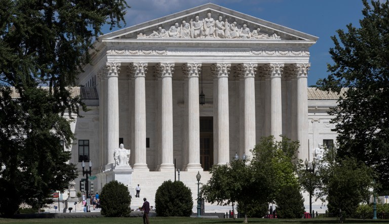 The Supreme Court is seen on the last day of its term, in Washington, Monday, June 26, 2017. (AP Photo/J. Scott Applewhite)