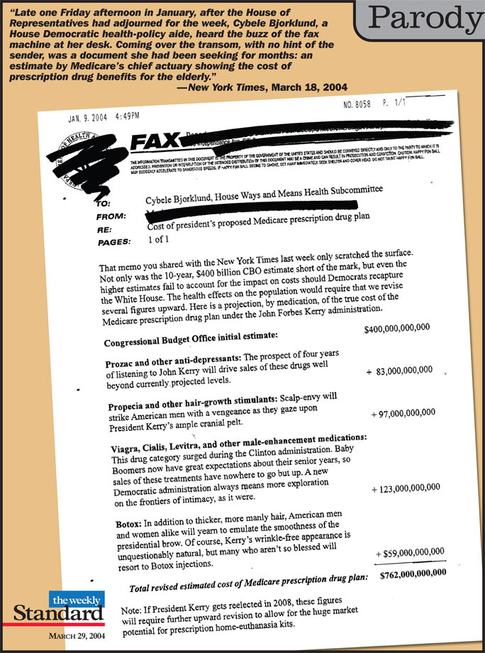 Medicare costs under a Kerry administration.