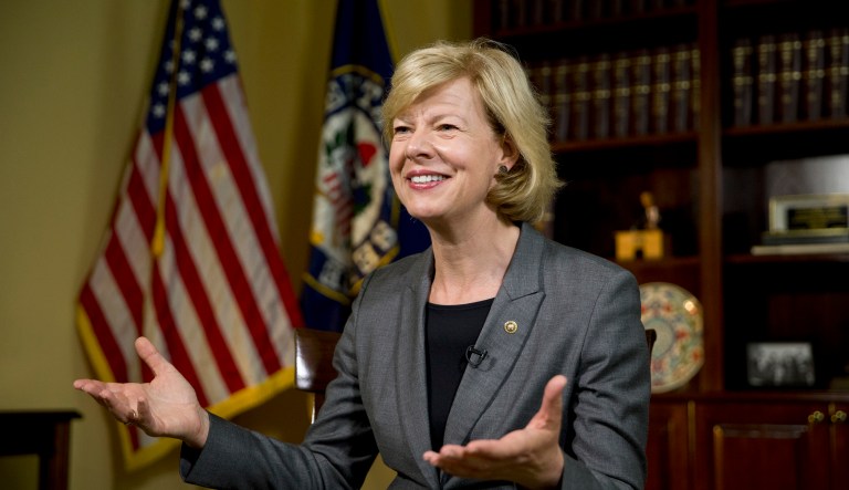 While Democratic Sen. Tammy Baldwin's favorability rating is down and unfavorability up, 54 percent of Republicans said they were excited to vote in this year's elections compared to 64 percent of Democrats who said the same. (AP Photo/Alex Brandon)