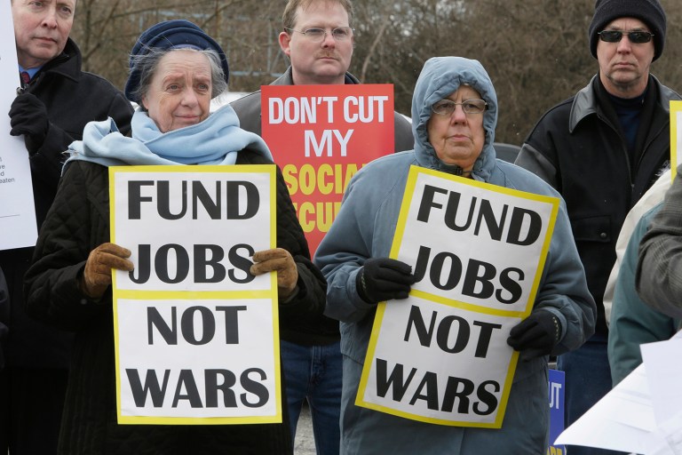 The results indicate the dramatic differences between the views of academic economists and the current campaign rhetoric on entitlements. (AP Photo)