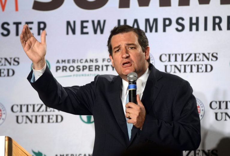 Sen. Ted Cruz, who once helped engineer a government shutdown to try to defund Obamacare, is stumping for a House primary candidate who takes a markedly more pragmatic tone on the law. (Photo by Darren McCollester/Getty images)