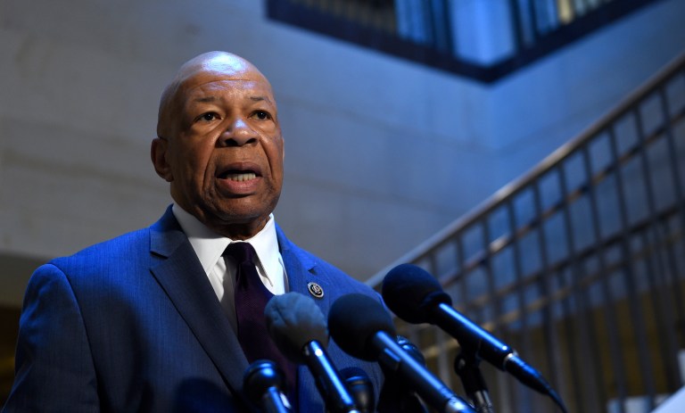 Rep. Elijah Cummings, D-Md., the ranking member on the House Benghazi Committee, speaks to reporters before the start of the committee's closed-door hearing on Capitol Hill in Washington, Wednesday, Jan. 6, 2016. The House committee is looking into the deadly 2012 attacks in Benghazi, Libya and is interviewing former CIA director David Petraeus as the investigation enters its third calendar year, and a presidential election year. (AP Photo/Susan Walsh)