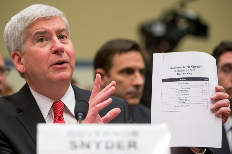 Michigan Gov. Rick Snyder testified before a House Oversight and Government Reform Committee hearing. A second House committee will hold a hearing on the water crisis in Flint, Mich. next week. (AP Photo/Andrew Harnik, File)