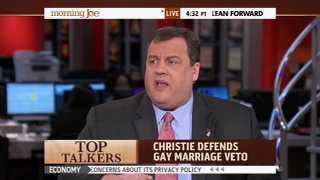Christie challenges Obama on gay marriage