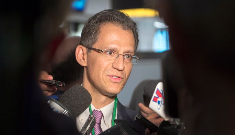 Mexico's chief negotiator Kenneth Smith Ramos took to twitter Thursday to defend the North American Free Trade Agreement, after his U.S. counterpart suggested the U.S. may break away from the three-way nature of the deal in favor of unilateral discussions. (Ryan Remiorz/The Canadian Press via AP)