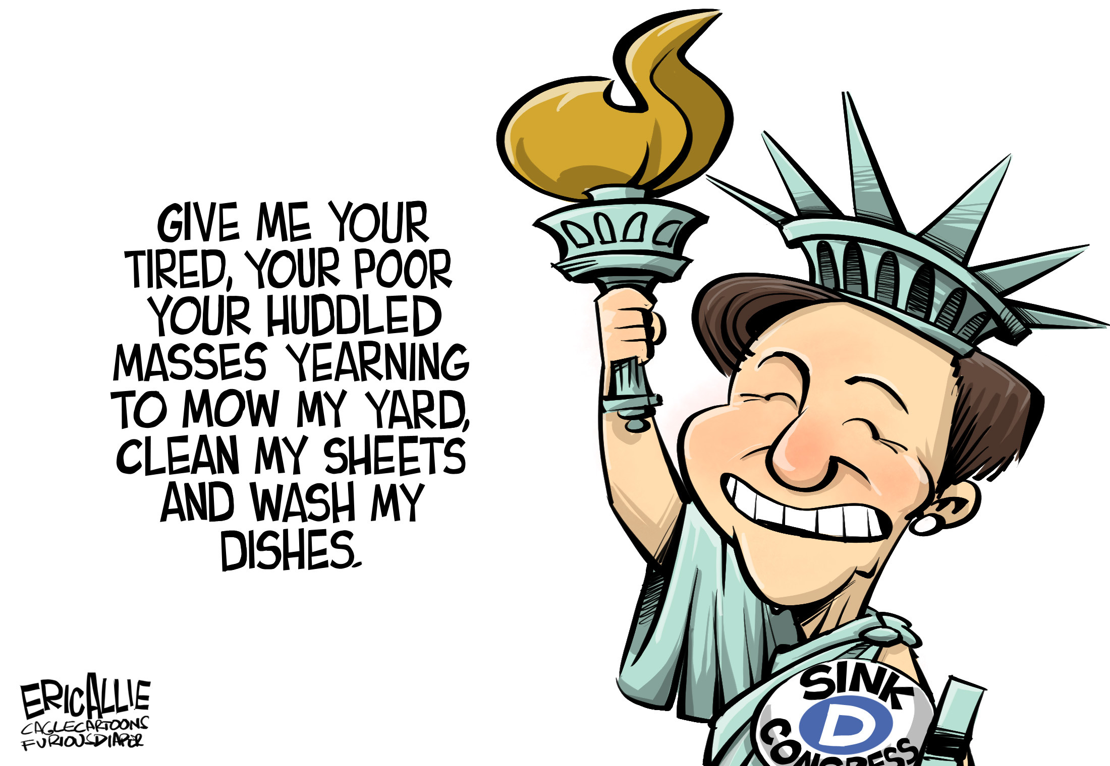 Editorial cartoon: Huddled masses
