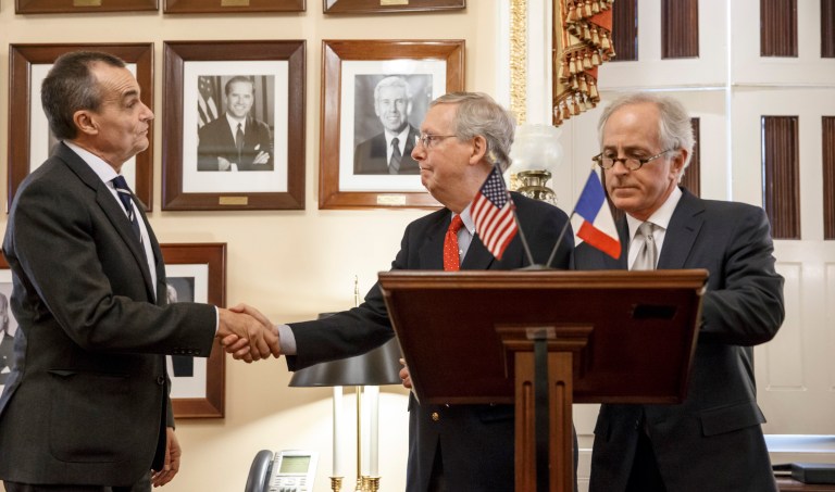 An ethics group is calling on all senators to release the names and dates of their meetings with ambassadors over the last three years. (AP Photo/J. Scott Applewhite)