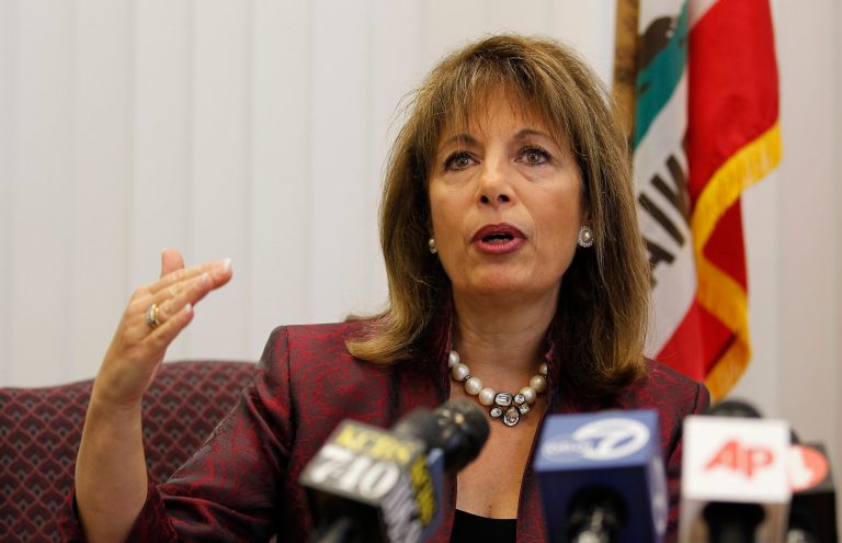Rep. Jackie Speier posed a question regarding cyberthreats to federal officials who oversee cybersecurity.Â (AP Photo/Tony Avelar)