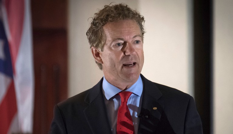 Sen. Rand Paul, R-Ky., has frequently cited examples of wasteful research, including NSF grants to study Ugandan gambling habits and another study that involved shrimp on a treadmill. This bill would simply give taxpayers a voice in the process. (AP Photo/Bryan Woolston, file)