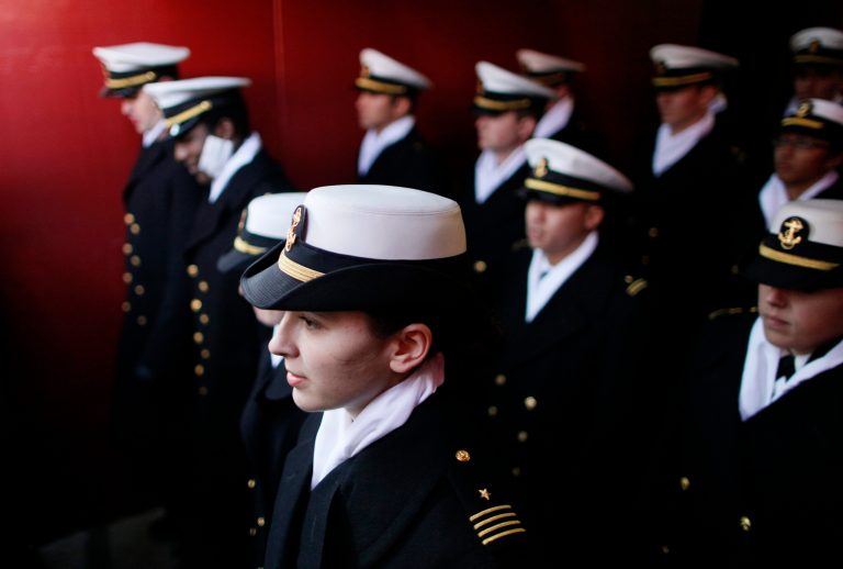 The military's investigation into the sharing of nude photos of female service members has expanded to include a number of gay pornography websites that exist with photos of men in military uniforms taking part in sex acts, according to a new report. (AP Photo/Patrick Semansky)