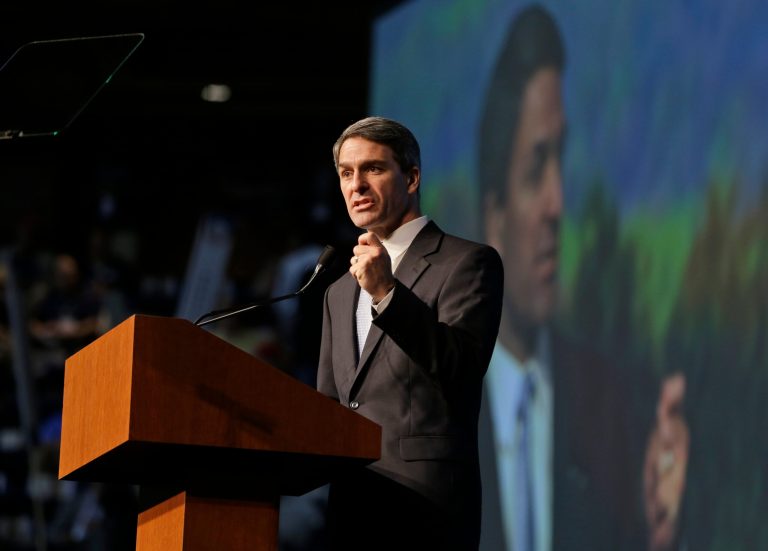 Virginia Attorney General, Ken Cuccinelli, on Sunday, issued a challenge to one of McAuliffe's allies: Vice President Joe Biden. (AP Photo/Steve Helber)