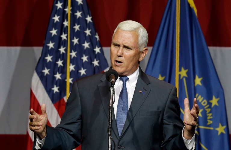 Presumptive Republican nominee Donald Trump selected Indiana Gov. Mike Pence as his running mate. (AP Photo/Michael Conroy)