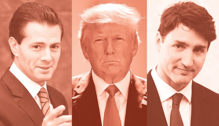 With a draft executive order in hand and a finger on the kill switch, President Trump was talked out of pulling out of NAFTA at the eleventh hour when Mexican President Enrique Pena Nieto and Canadian Prime Minister Justin Trudeau called the White House to get him to stop, saying America's sudden exit would be too much of an economic 