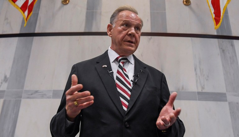 Roy Moore, one of the Republicans running in the primary for the Alabama special Senate election, said it's possible to make the argument that America is the 