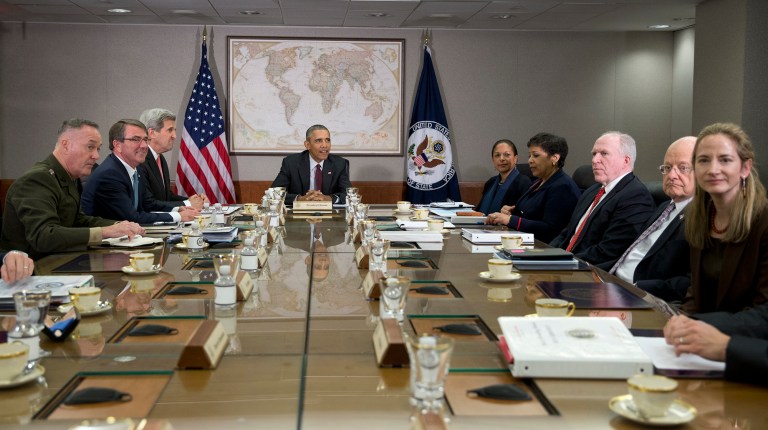 President Obama hosts meeting of his National Security Council at the State Department. According to a GOP lawmaker, the public should be allowed to request records belonging to the NSC like they do for other agencies. (AP Photo/Carolyn Kaster)