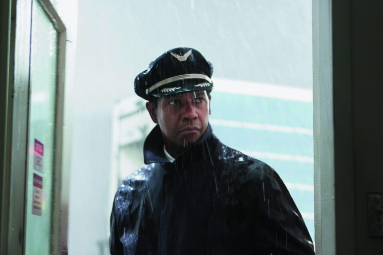 FILE - This publicity film image released by Paramount Pictures shows Denzel Washington portraying Whip Whitaker in a scene from 