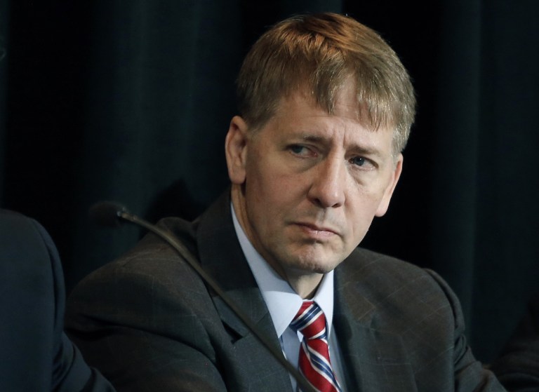 GOP members of Congress have called on Trump to replace CFPB head Richard Cordray. (AP Photo/Brennan Linsley)