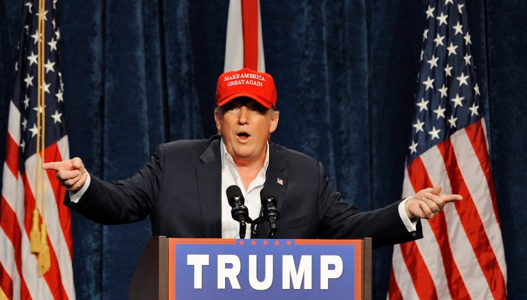 Major super PACs have spent more than $40 million to attack Donald Trump. (AP Photo/Steve Nesius)