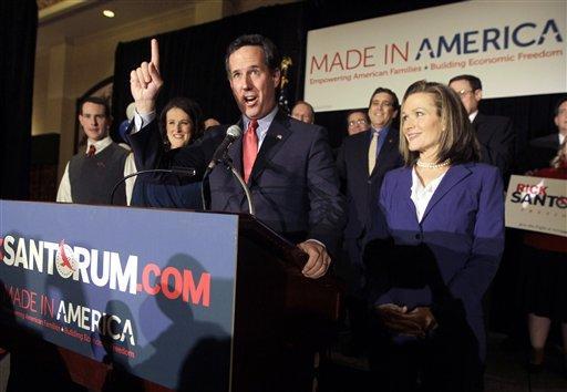 Video: Santorum’s victory speech