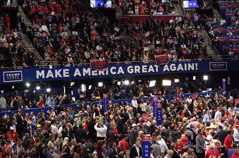 The Republican National Convention was as notable for who didn't attend as for who did. (David Paul Morris/Bloomberg)