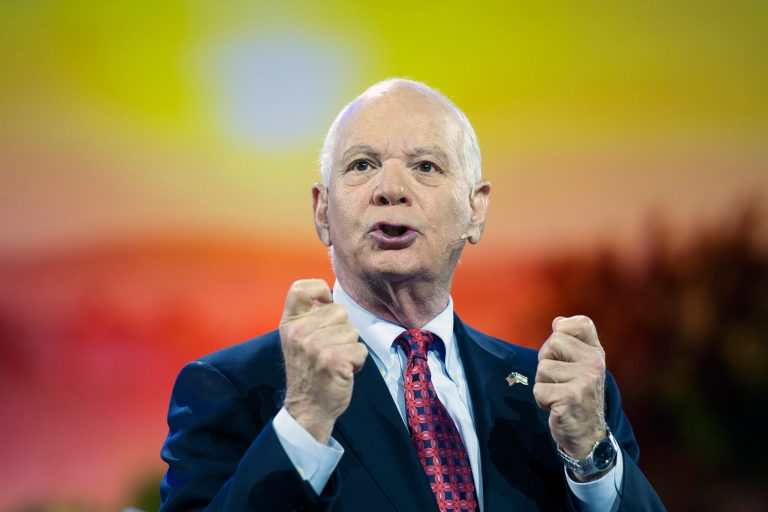 Sen. Ben Cardin, D-Md., speaks during at the American Israel Public Affairs Committee Policy Conference in Washington, Sunday, March 1, 2015. (AP Photo/Cliff Owen)