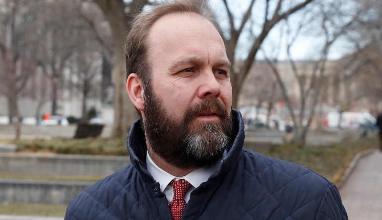 Former Trump campaign adviser Rick Gates is currently under court supervision and had received approval from Judge Amy Berman Jackson for a Boston trip after he pleaded guilty and agreed to comply with special counsel Robert Mueller's Russia probe last week. (AP Photo/Alex Brandon)