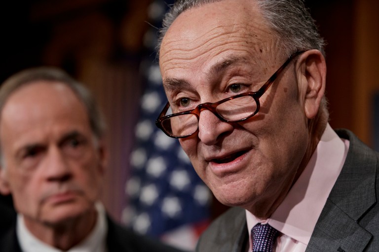 Senate Minority Leader Chuck Schumer declined to say how many Democrats agree with him. (AP Photo/J. Scott Applewhite)