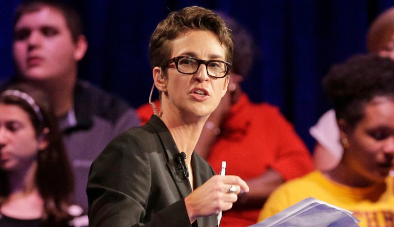 Maddow told Rolling Stone that she doesn't pay attention to Trump's social media activity. (AP Photo/Chuck Burton, File)