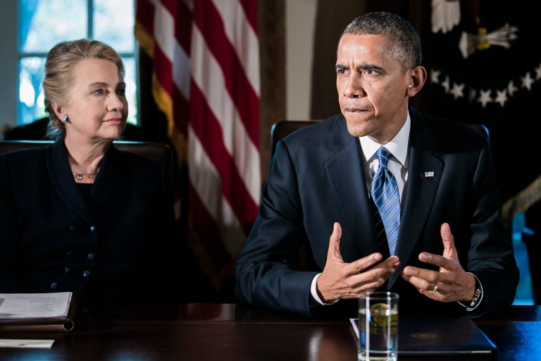 The email confirms a late-night correspondence between Obama and Clinton did take place the night of the attack.Â (Photo by T.J. Kirkpatrick-Pool/Getty Images)