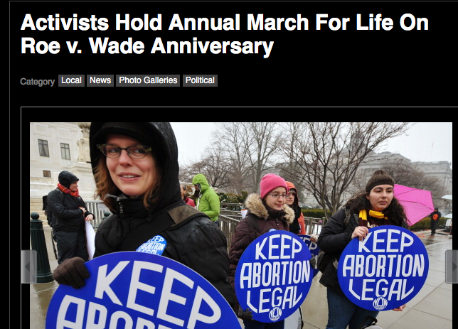 CBS Pro-life slideshow features only pro-choicers