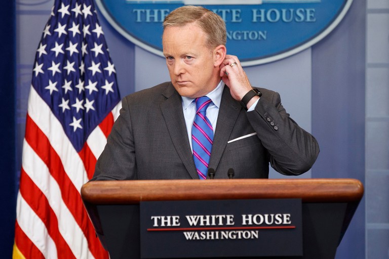 That is the clearest explanation of Trump’s rationale for the decision so far and there’s only one thing left for Spicer to do. (AP Photo/Evan Vucci)