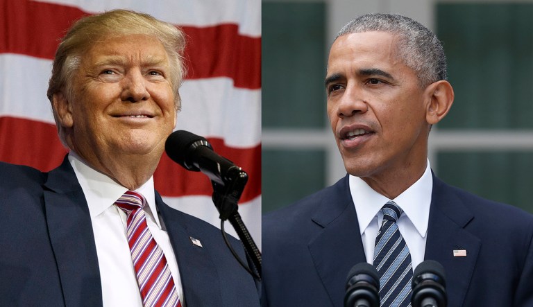The final hours before the Alabama special election saw dueling robocalls from President Trump and former President Barack Obama. (AP Photos)