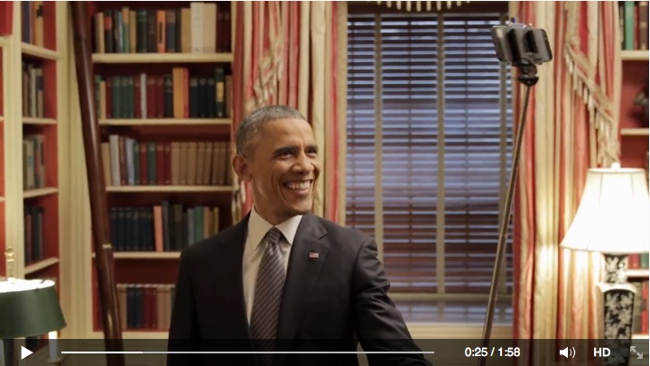 Obama Takes Selfie Stick Photo