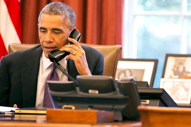 President Obama called the French president Friday to offer support and condolences following the terror attack in Nice, France. (AP Photo/Jacquelyn Martin)