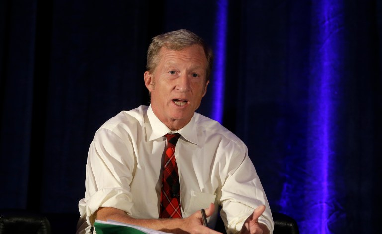 Eight unions told the AFL-CIO they want an alignment with climate activist Tom Steyer ended. (AP Photo/Rich Pedroncelli)