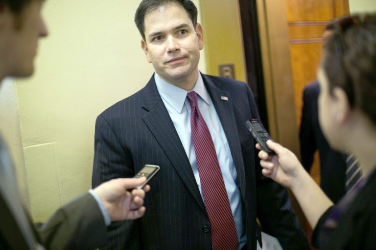 Drew Angerer/Getty Images
Sen. Marco Rubio, R-Fla., is co-sponsoring an immigration bill with Sen. Chuck Schumer, D-N.Y.