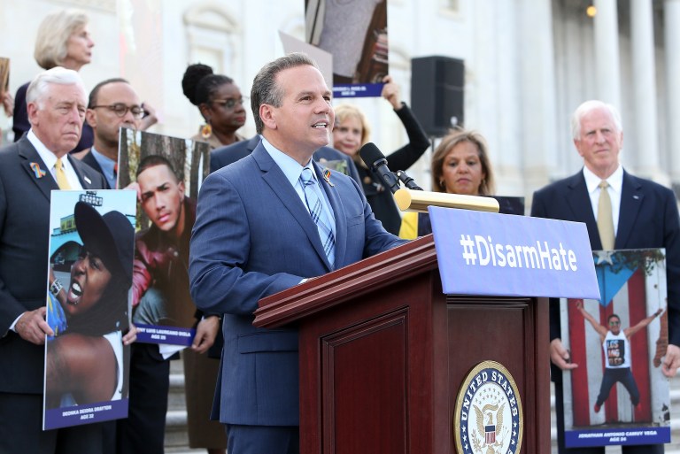 Rep. David Cicilline urged President Obama on Wednesday to bar Donald Trump from sensitive intelligence. (Paul Morigi/AP Images for Human Rights Campaign)