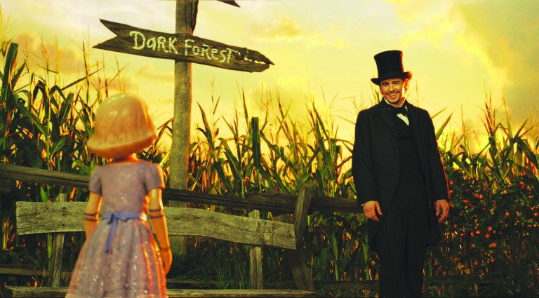 Disney Enterprises via AP
The character China Girl, left, voiced by Joey King, confronts Oz, played by James Franco, in 