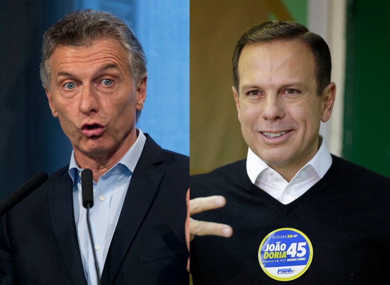 Curiously, both Macri and Doria have tangential connections to Trump. (AP Photos)