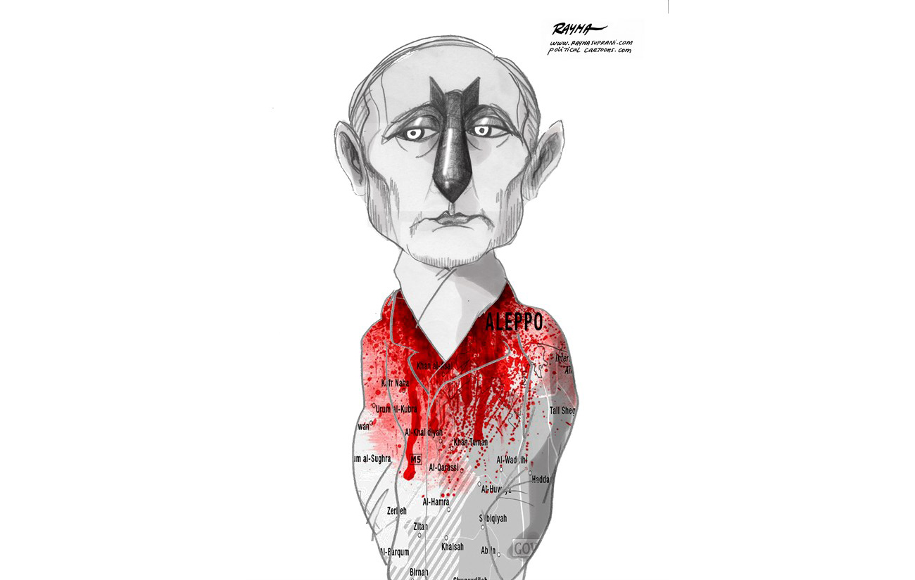 Editorial cartoon: Putin’s airstrikes in Aleppo